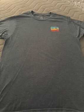 Kids Short Sleeve Graphic Tee - Charcoal with Small Sunset Patch